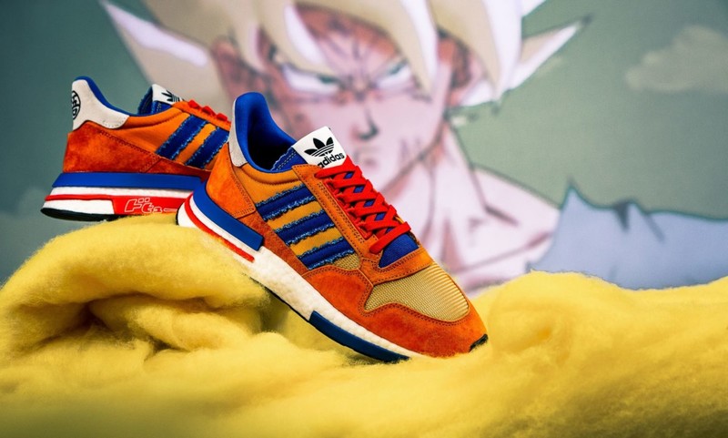 Goku adidas shop on feet